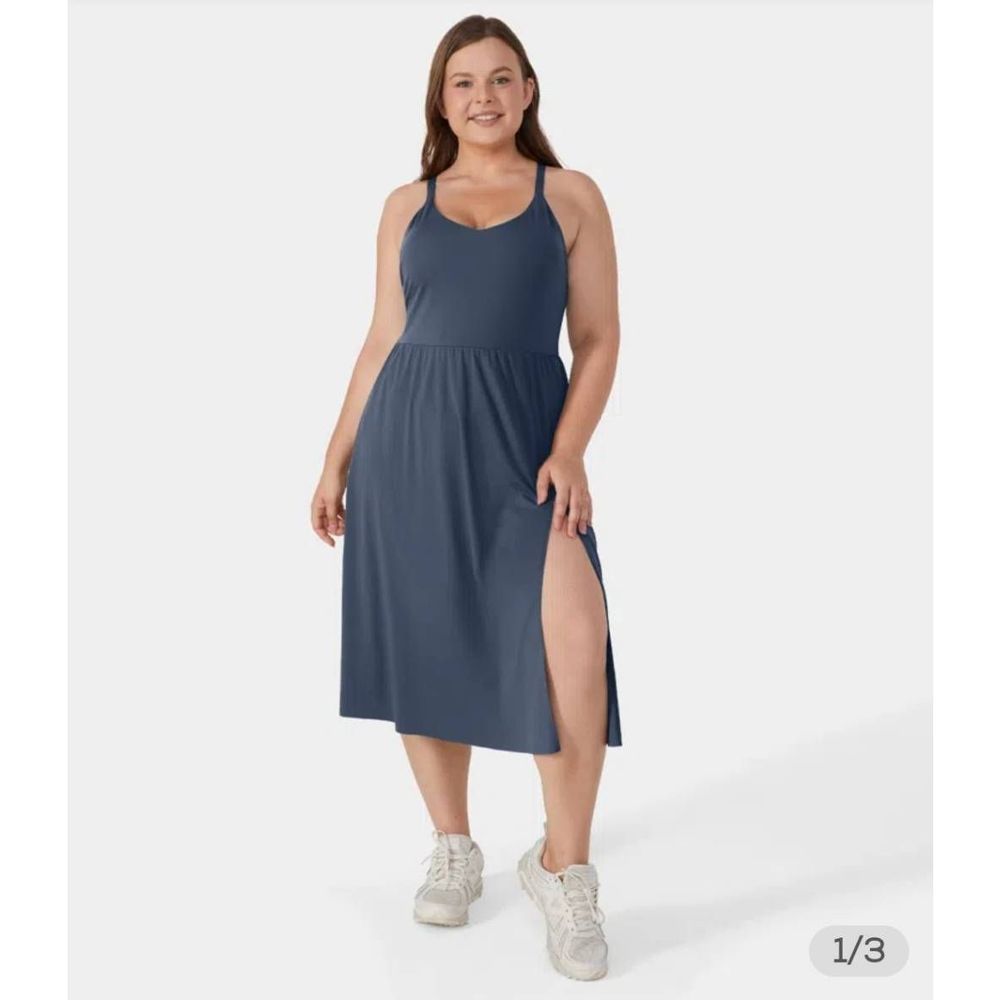 Halara Everyday Midi Chill Plus Size Dress-La Land